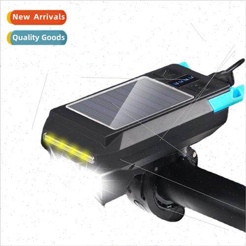 Solar bike light USB rechargeable horn light fog light night
