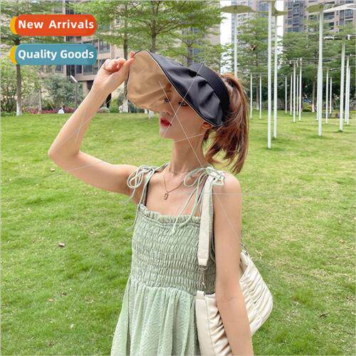 2021 new hat foldable sunshade UV shell sun hat beach leisur