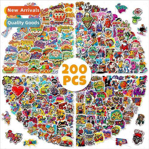200 Cool Graffiti Stickers Personalized Creative Cartoon Sco