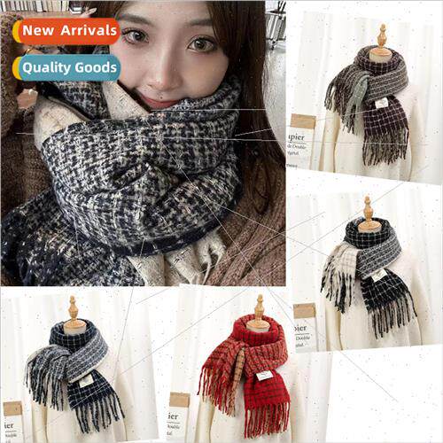 New fashion Korean  of the color plaid scarf winter warm thi