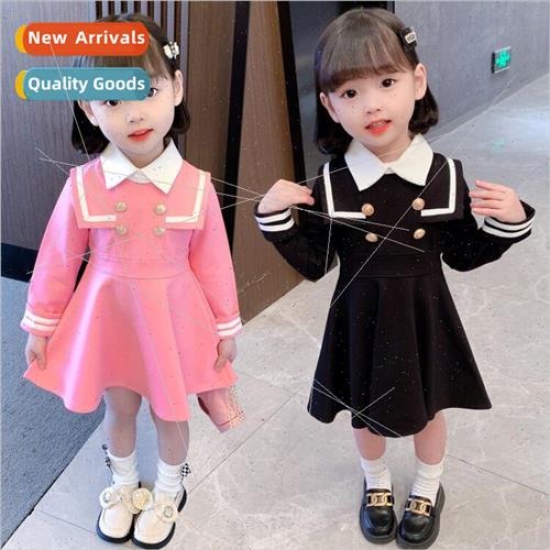 2022 new childrens dresses 适用 girls in the fall section of