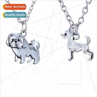 Poodle Bully mple Puppy Necklace Pug Pendant Vintage