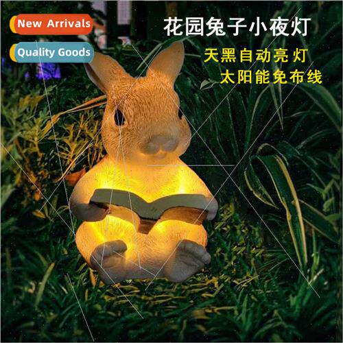 Solar Rabbit ght Outdoor Garden Waterproof Ground Lamp Resin