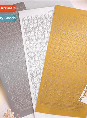 Foil stamping hot silver letters numbers stickers gold and s