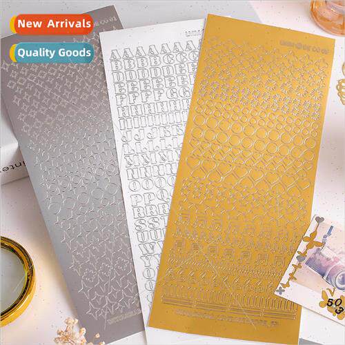 Foil stamping hot silver letters numbers stickers gold and s