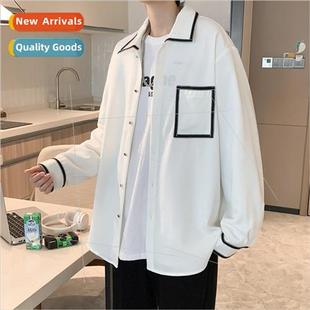 Kong Autumn blocking color wind Hong ins plaid and Spring