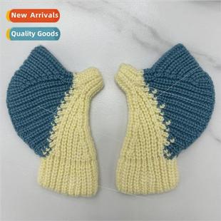 finger modeling woolen new warm open cute gloves