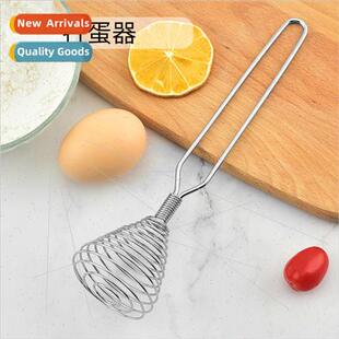 Whisk Push Egg Cream Manual Stainless Household Steel