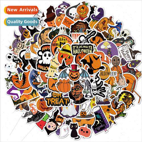 100 Halloween pumpkin decorative graffiti stickers cell phon