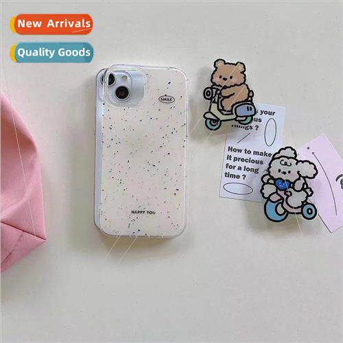 Creative White Ink Splash Polka Dot iPhone14ProMax Couple Be