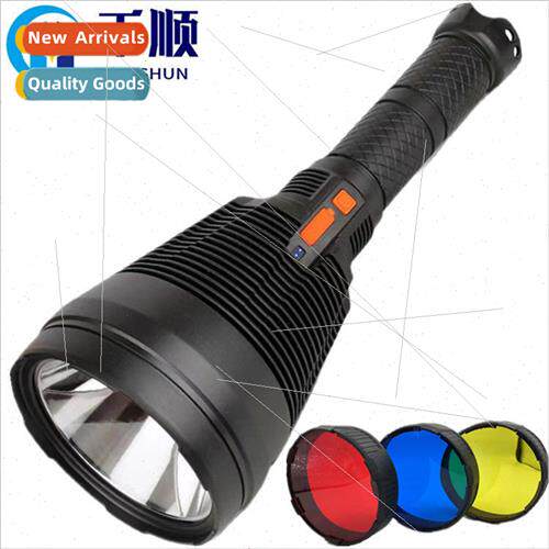 P70 patrol USB rechargeable flashlight red yellow and blue l