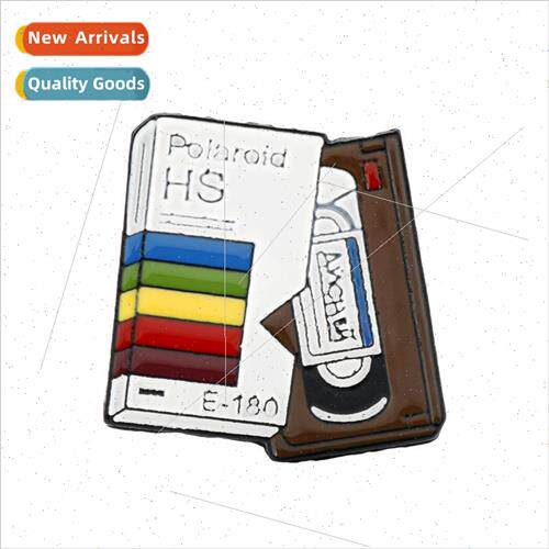 New creative enamel drip oil alloy brooch colorful record br