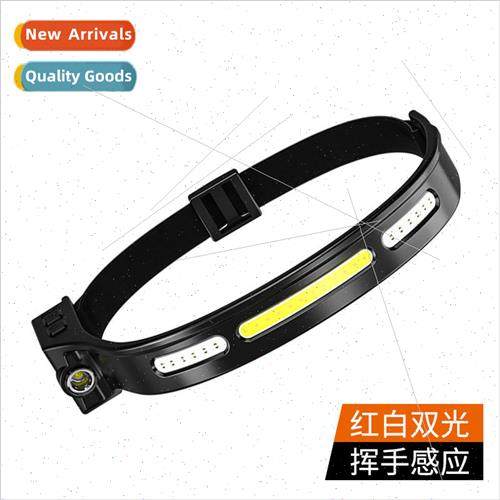 New COB strong light silicone sensor headlamp floodlight out