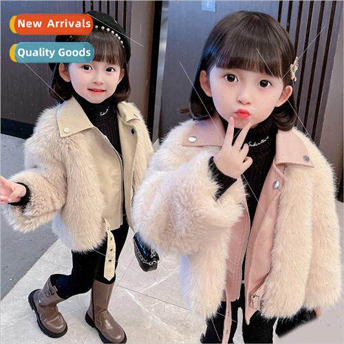 Girls jacket thickened winter 2023 new 适用eign- girls imita
