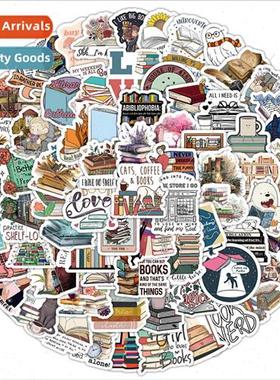 100 cartoon reading children stickers cell phone case luggag