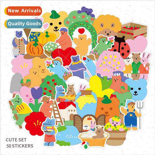 50 cartoon bear love life ins cute stickers suitcase laptop