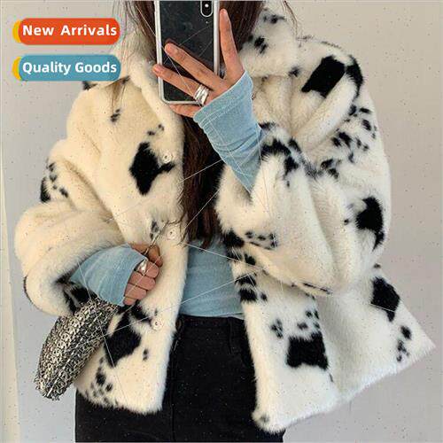 2023 fall and winter new imitation mink velvet plush jacket