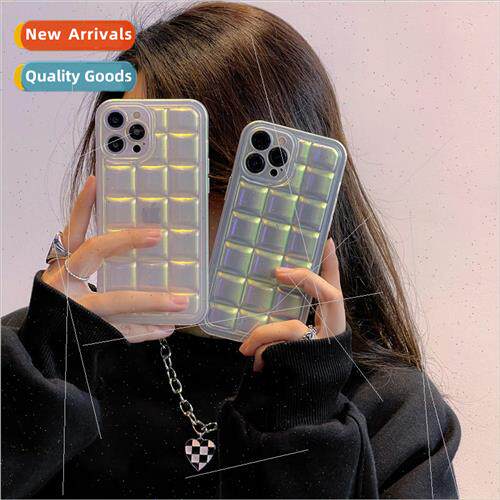 适用 Apple 11/12PROMAX Simple Square Transparent Laser iPhon
