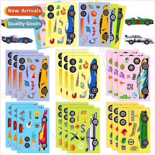 6/pack racing assembly puzzle diy childrens puzzles toy stic