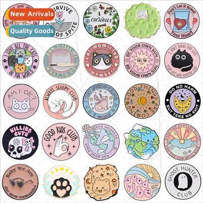 Cartoon Japanese lapel pins cute metal badges brooches cloth