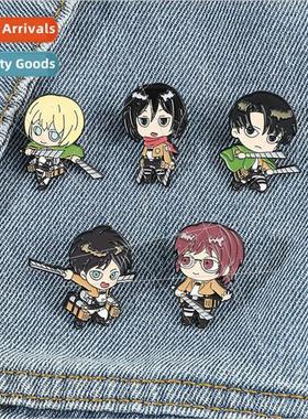 Attack on Titans  metal baking paint Q  of the brooch handso