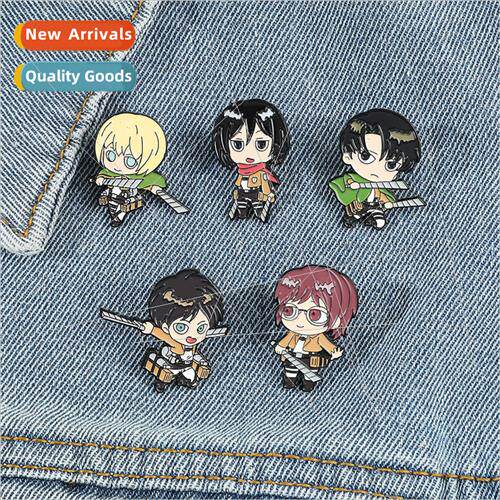 Attack on Titans  metal baking paint Q  of the brooch handso