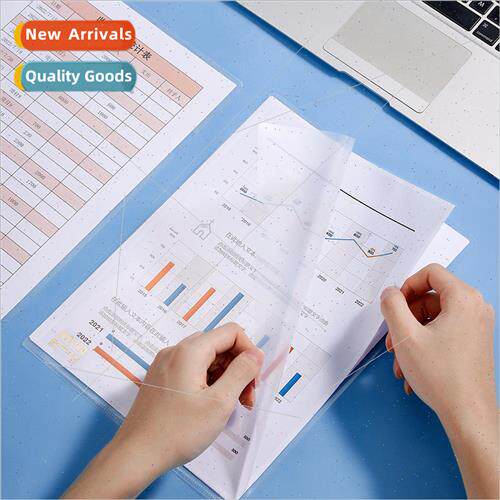 A4 two-page PP transparent file sleeve office report folder