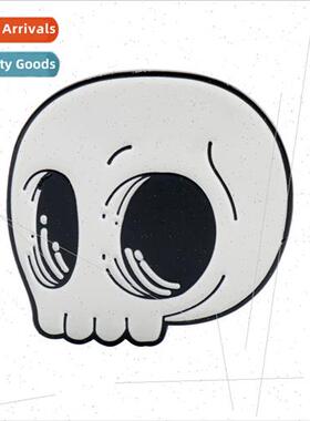 Creative Skull Brooch Enameled Metal Badge Pin Halloween Jew