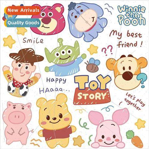 Cartoon Winnie the Pooh electric motorcycle stickers cute he