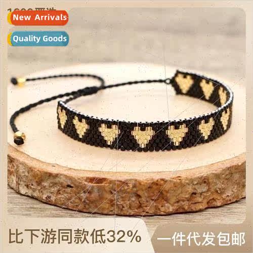 Personalized punk  dark love hand-woven rice beads beaded co