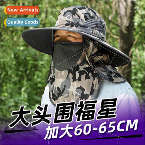Large size hat mens summer big head big face big head circum