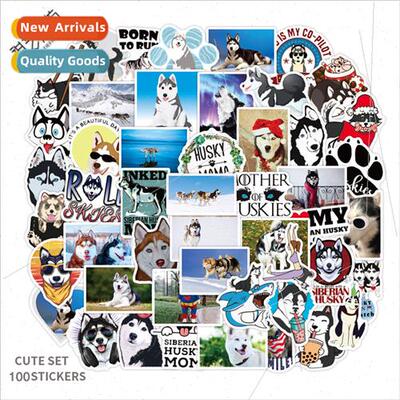 50 new cute animal cute pet husky dog laptop luggage waterpr