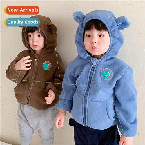 grain velvet baby jacket fall and winter new boys and girls