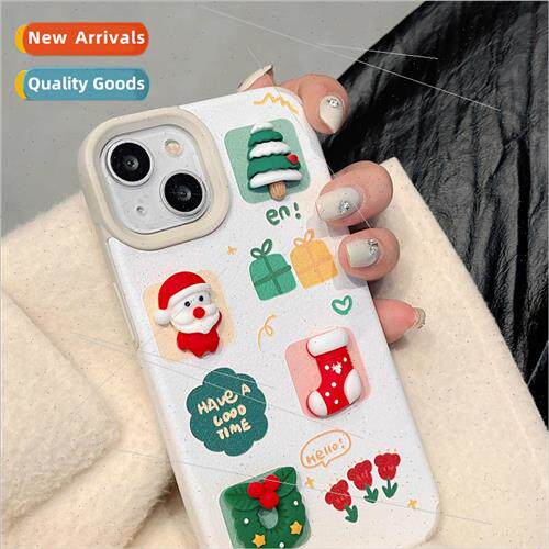 INS cartoon Christmas doll iPhone14 leather 15ProMax phone c