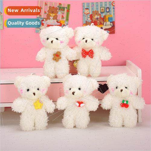Cute blush bear plush doll keychain ins pendant bag jewelry