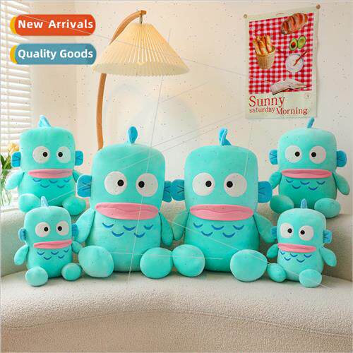 New half-fish man Hanton plush toys cute cartoon doll pillow