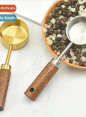 Acacia wooden handle stainless steel measuring spoon 10ml gr