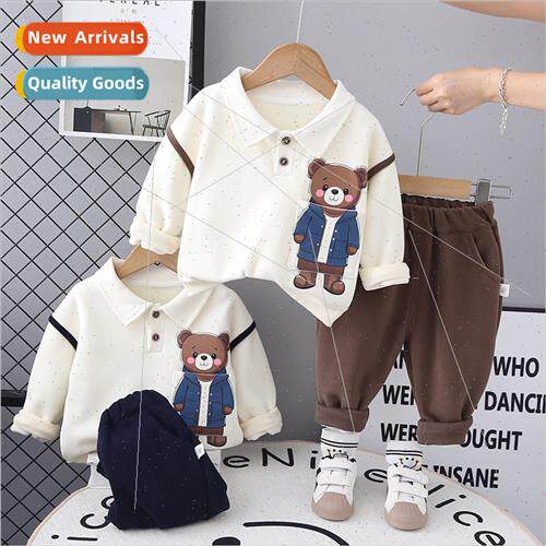 2023 winter new childrens cartoon two-piece Korean  of the p