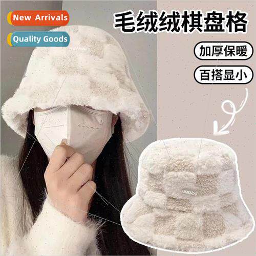 Lambs wool fishermans hat female winter Korea versatile fash