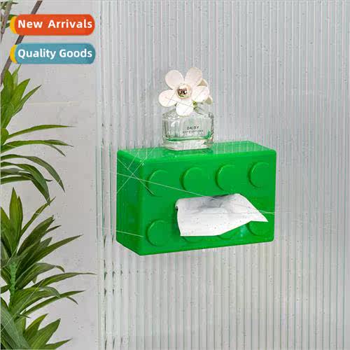 Tissue box bathroom wall-mounted hole-free vanity drawer box