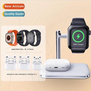 2-in-1 wireless charger desktop folding stand watch headset