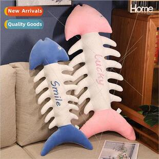 mulation fish bone pillow creative fish spiny doll dolls cud
