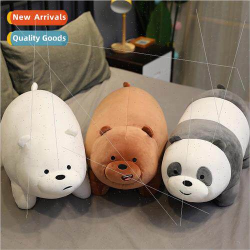 Cute three naked bears doll polar bear pillow doll big bear