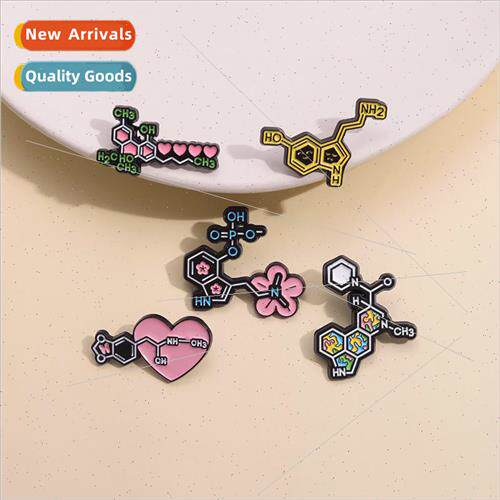 Creative Gene Chain Chemical Brooch Structured Shape High-gr