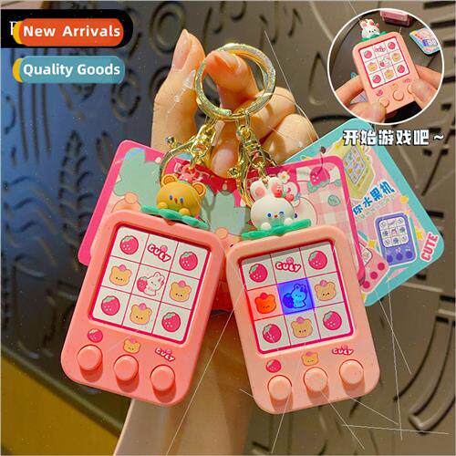 pink strawberry fruit machine keychain creative play games a
