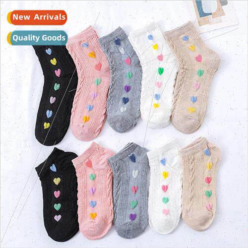Fashion colorful love socks female cute Japanese mid-calf so