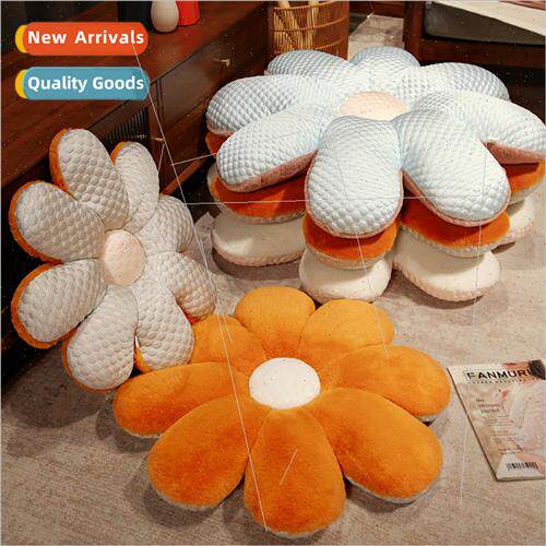 New ice silk plush flower cushion home sofa cushion soft ins
