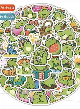 50 new cartoon staring frog fresh ins stickers luggage car s