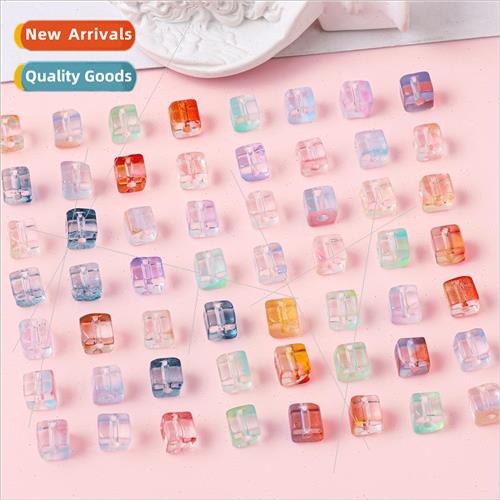 Japan and Korea gradient colorful crystal sugar beads DIY ha