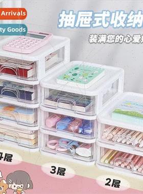 Students desktop stationery organizer transparent large capa